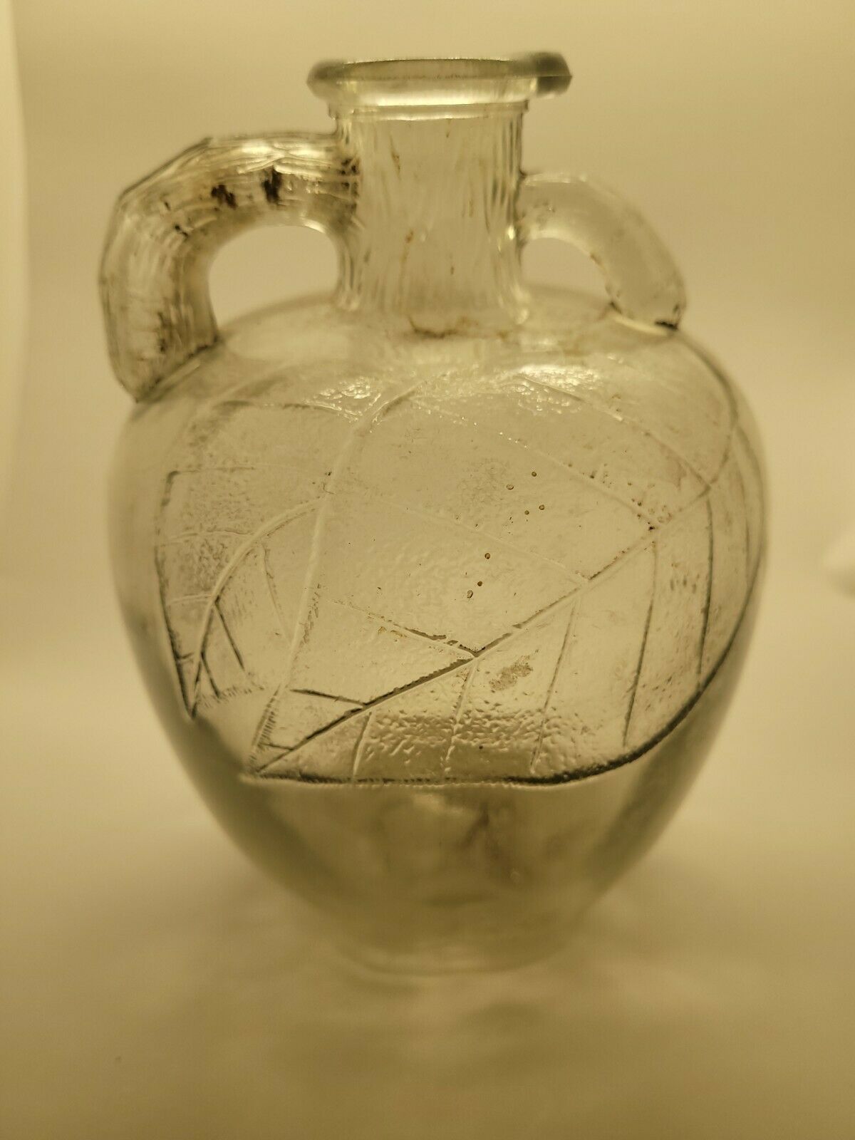 1920's Glass "whitehouse" Apple Shapped Cider / Vinegar Jug