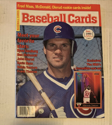 Baseball Cards Magazine Price Guide Dec. 1990 - Sandberg, Michael Jordan - Uncut