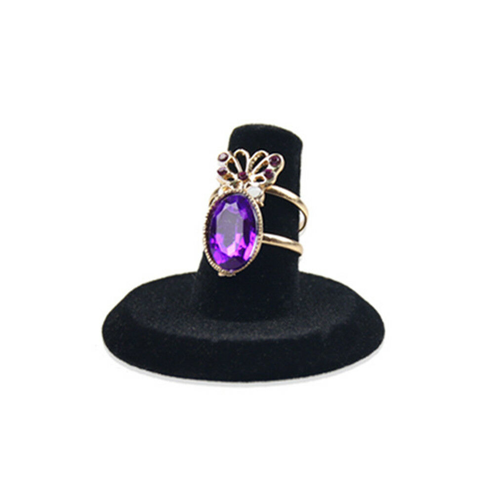 Display Jewellery Black Ring Stand Holder Velvet Jewelry Display Stand Holder