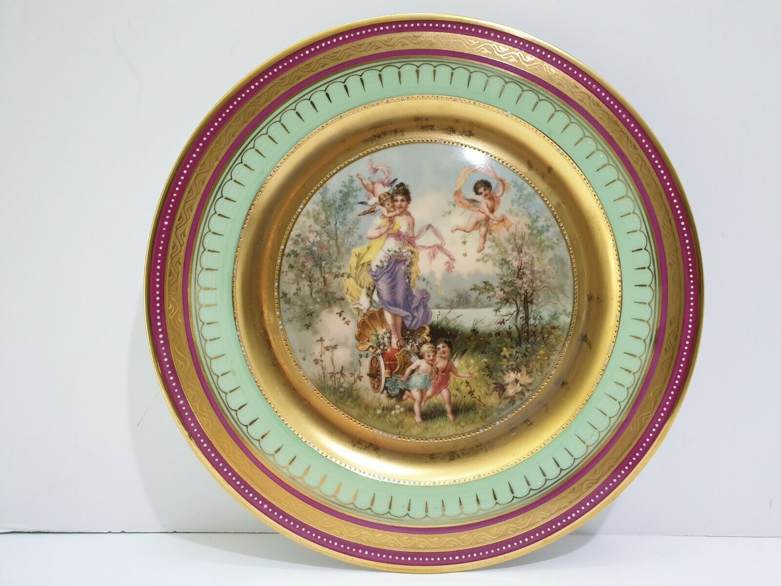 Royal Vienna Ackermann & Fritze "at Full Galopp" Cabinet Plate