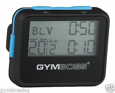 Gymboss Interval Timer And Stopwatch Black / Blue Softcoat From Gymboss Hq