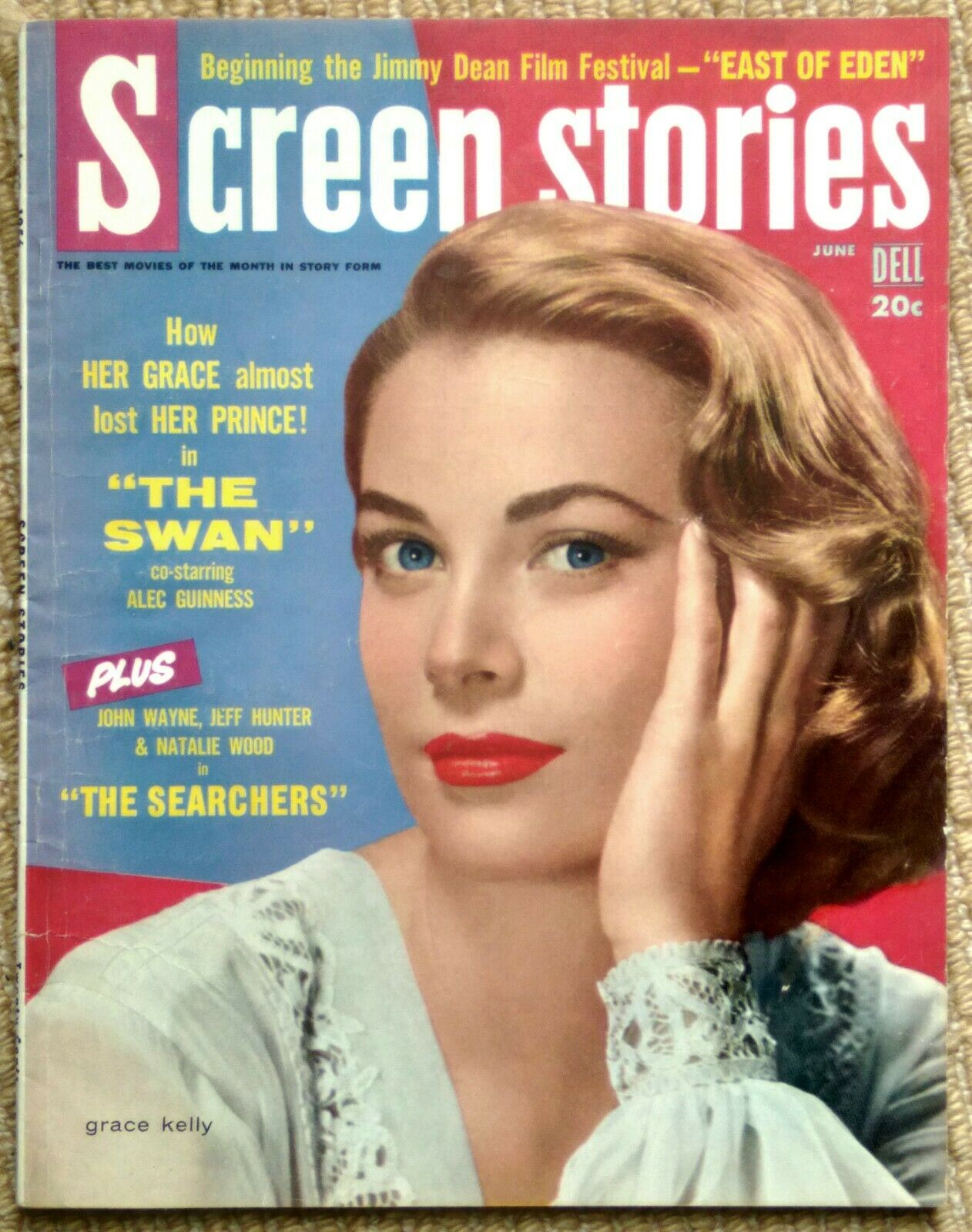 1956 Dell Screen Stories Magazine With Grace Kelly Cover John Wayne Searchers