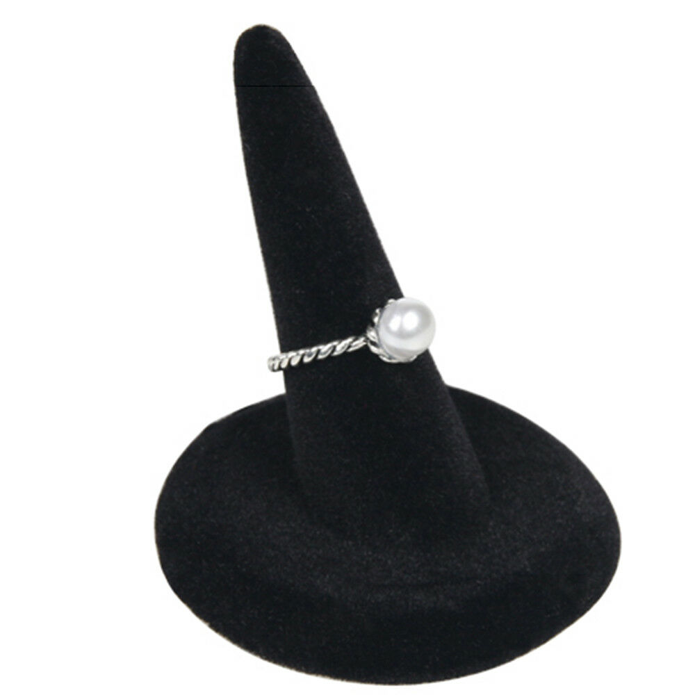Display Jewellery Black Velvet Ring Stand Holder Jewelry Display Stand Holder
