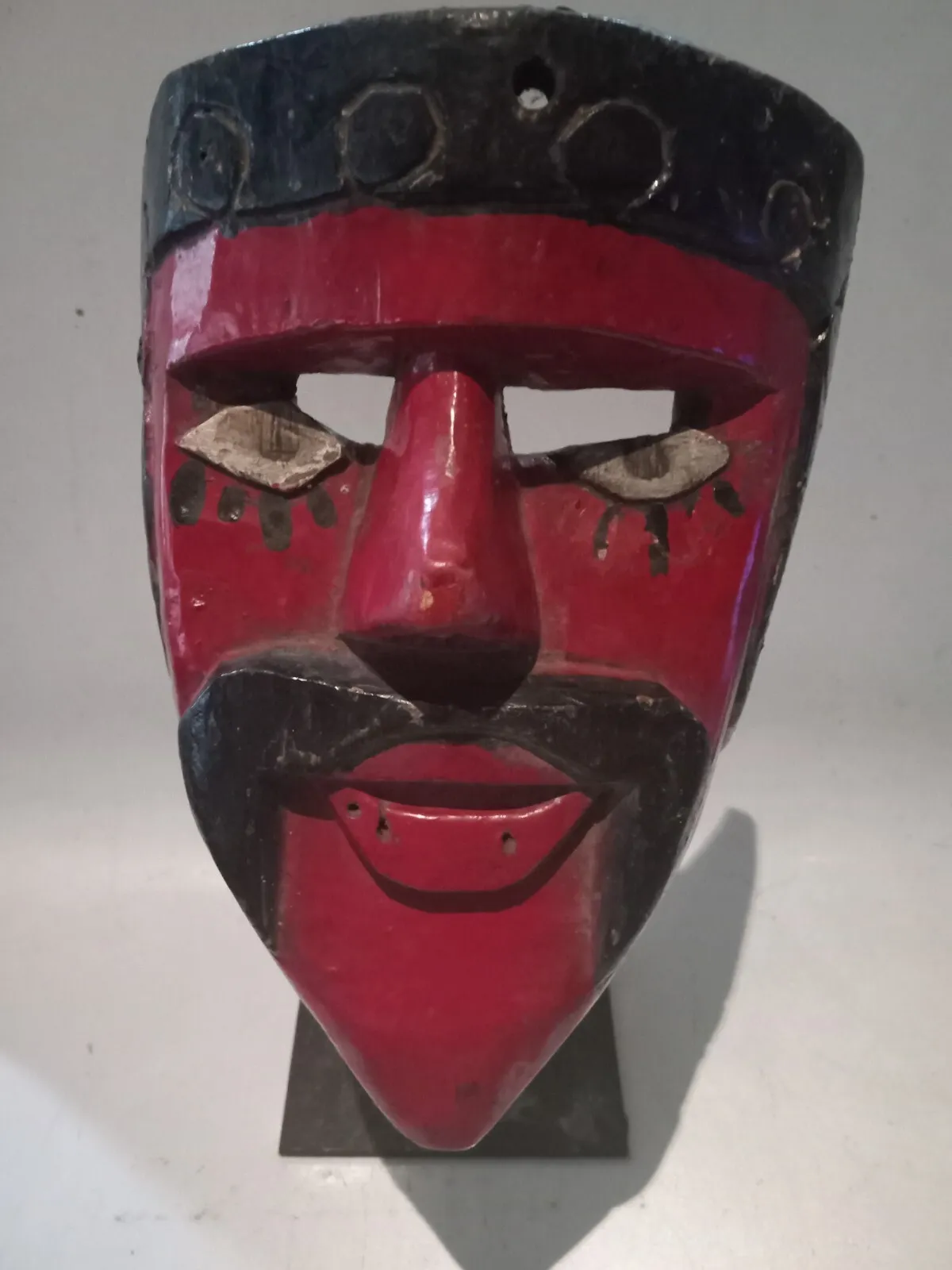 Old Guatemalan Dance Mask Hard Wood With Patina - Legendary Shaman Ajitz