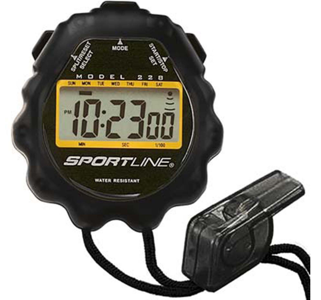 Sportline Giant Display Stopwatch Water Resistant 228  With Free Fresh Batteries