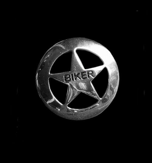 Lone Star Polished Chrome Biker Vest Pin Texas Motorcycle Jacket Pin  Made Usa