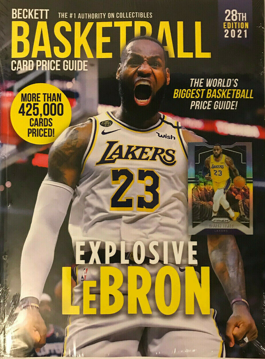 New 2021 Beckett Basketball Card Annual Price Guide 28th Edition W/ Lebron James
