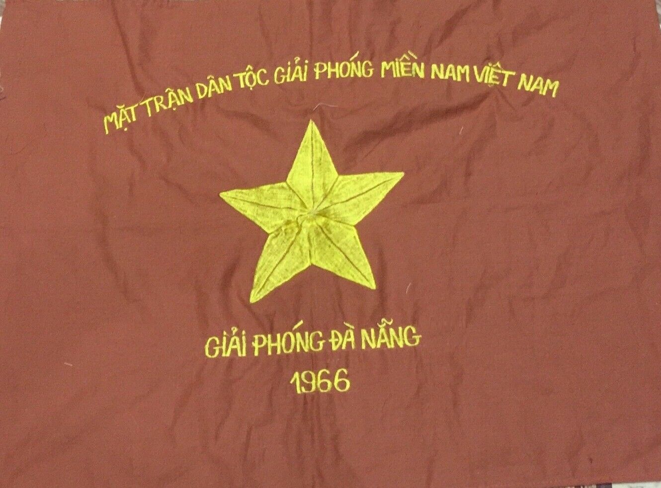 Flag_  Vietcong Nva Nlf North Vn Army Flag Victory In Da Nang 1966 , F1