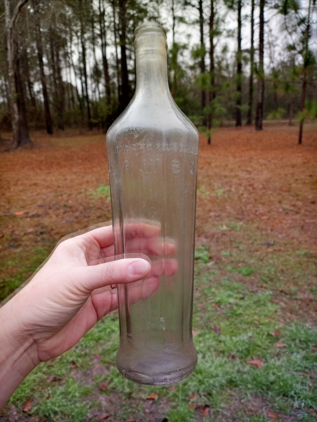 Antique Dawson Vinegar 12 Sided Bottle