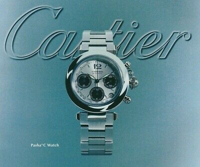 Cartier Pasha C Watch Vintage Magazine Print Ad 2001
