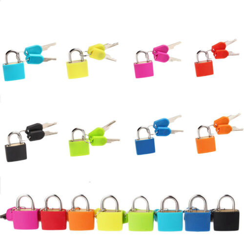 8 Colors Small Padlock With Two Keys Travel Suitcase Luggage Security Locks