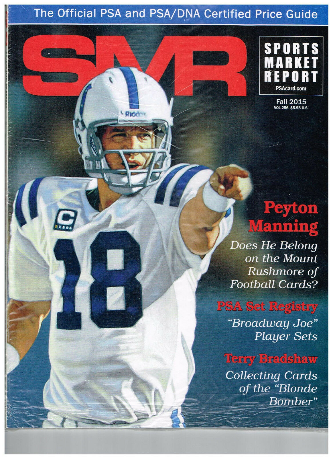 Sports Market Report, Psa Price Guide,  Fall, 2015 - Peyton Manning