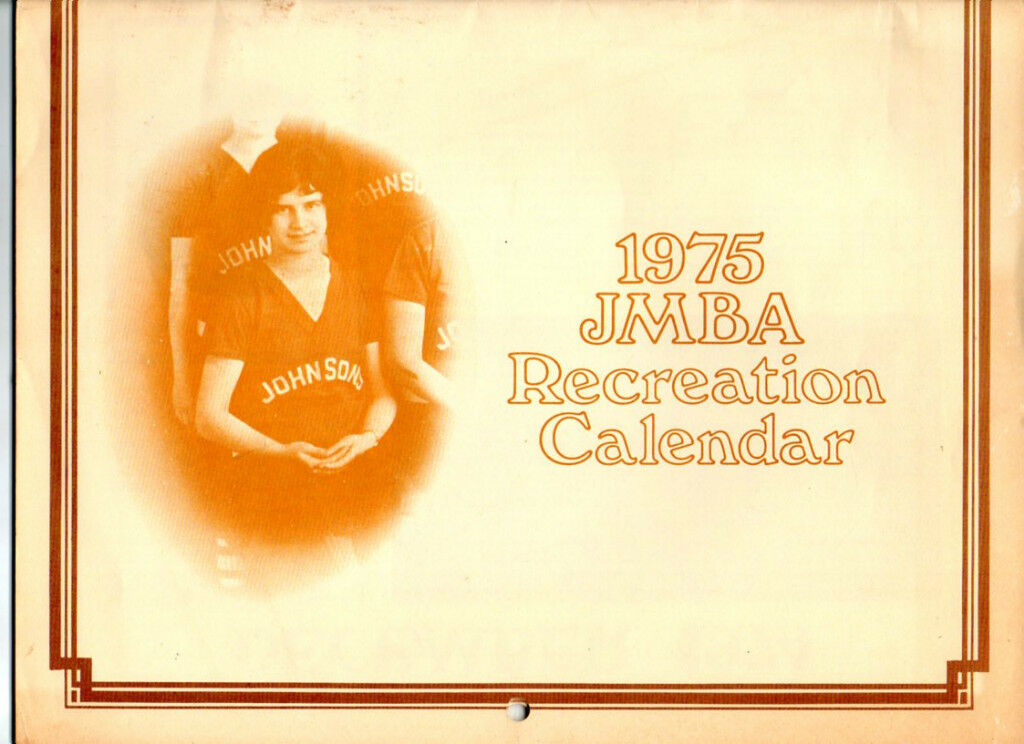 1975 Jmba Recreation Calendar Racine, Wi Johnson's Wax