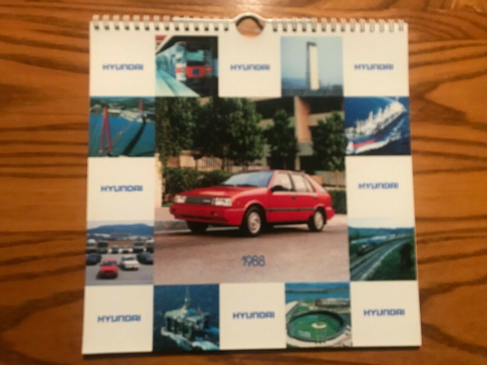 1988 Hyundai Wall Calendar - Unused - Shows Excel In All Various Configurations