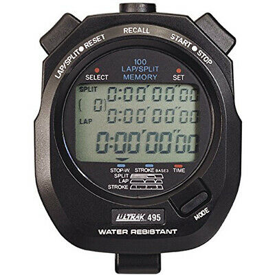 Ultrak 495 - 100 Dual Split Memory Stopwatch - Black