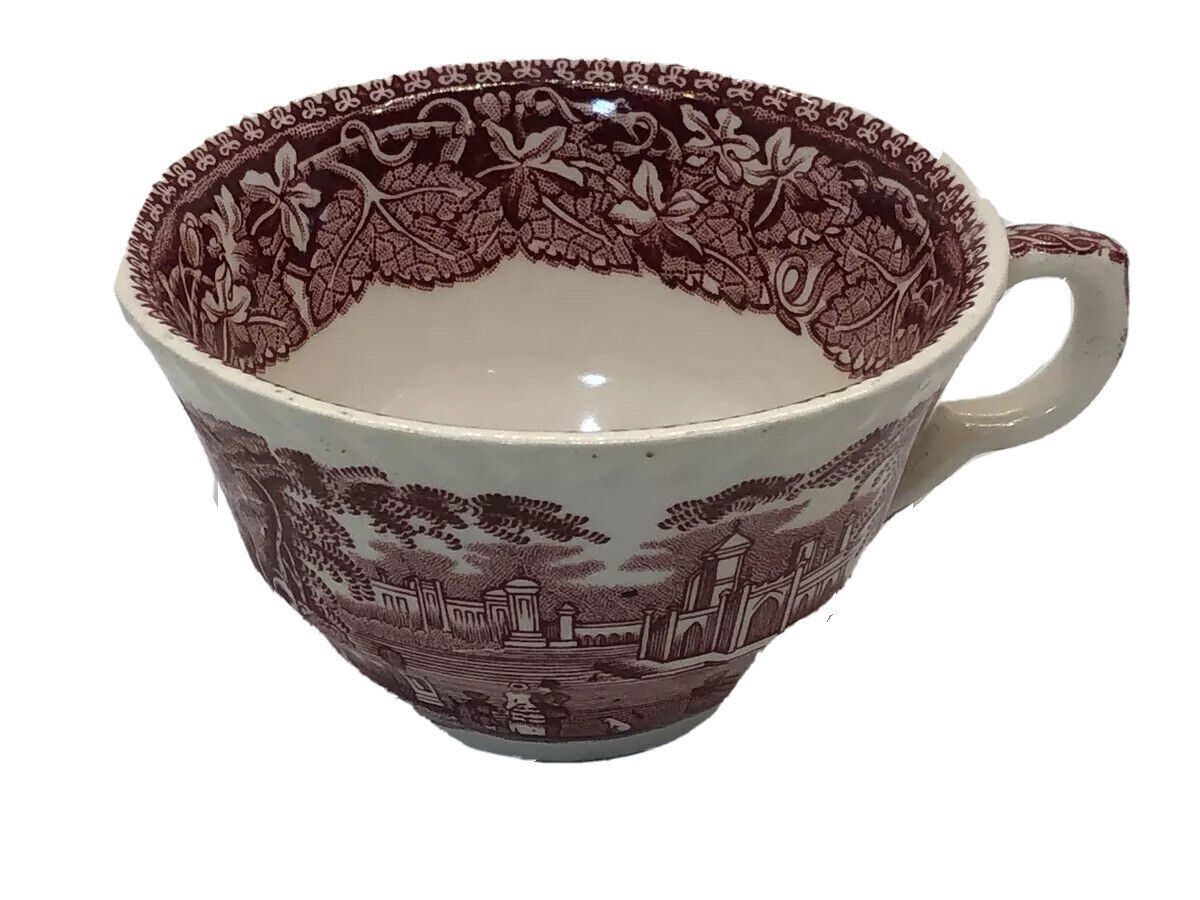 Vintage Mason’s Vista Pink/red Tea Coffee Cup W Beautiful Scenery No Saucer Po