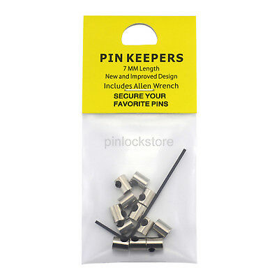 12 New Design 7mm Pin Keepers/locking Pin Backs-never Lose A Pin Again!