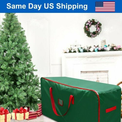 Green Christmas Tree Storage Bag Heavy Duty Holiday Up To 9 Ft. Trees W Handles