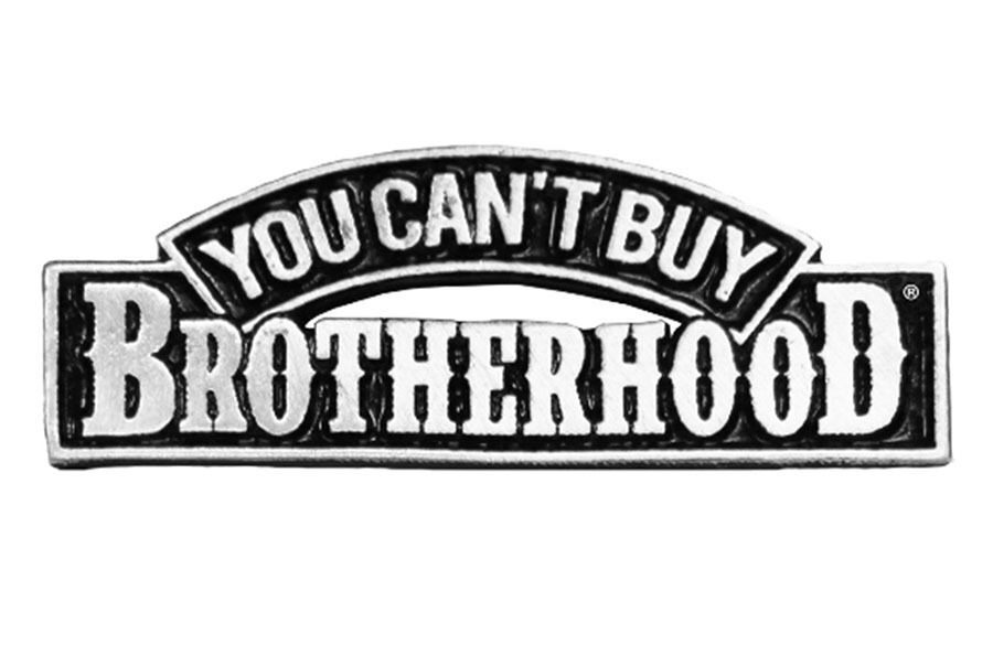 You Can't Buy Brotherhood  Jacket Vest Pewter  Mc  Biker Pin