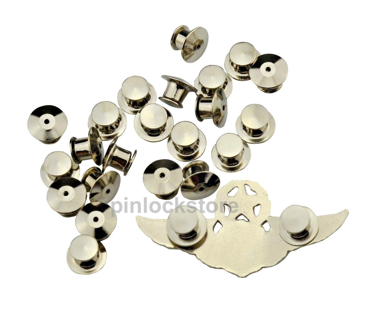 50 Low Profile Locking Pin Backs/pin Keepers For All Pin Post Pins No Tool Req'd