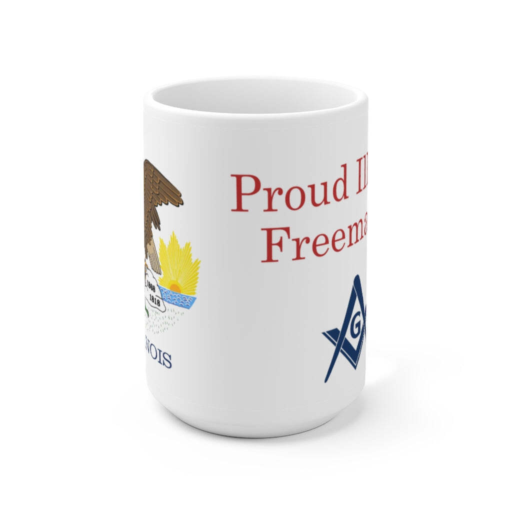 Illinois Freemason Ceramic Mug 15oz For The Proud Freemason