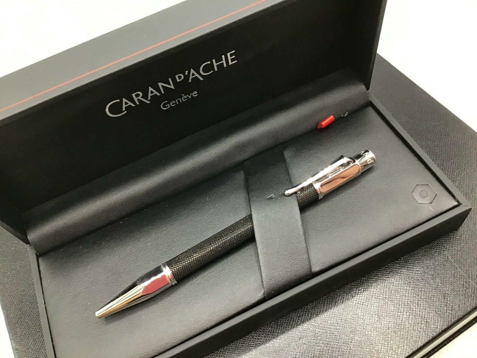 Caran D'ache Varius Collection Ivanhoe Chainmail Pvd Black Ballpoint Pen $695