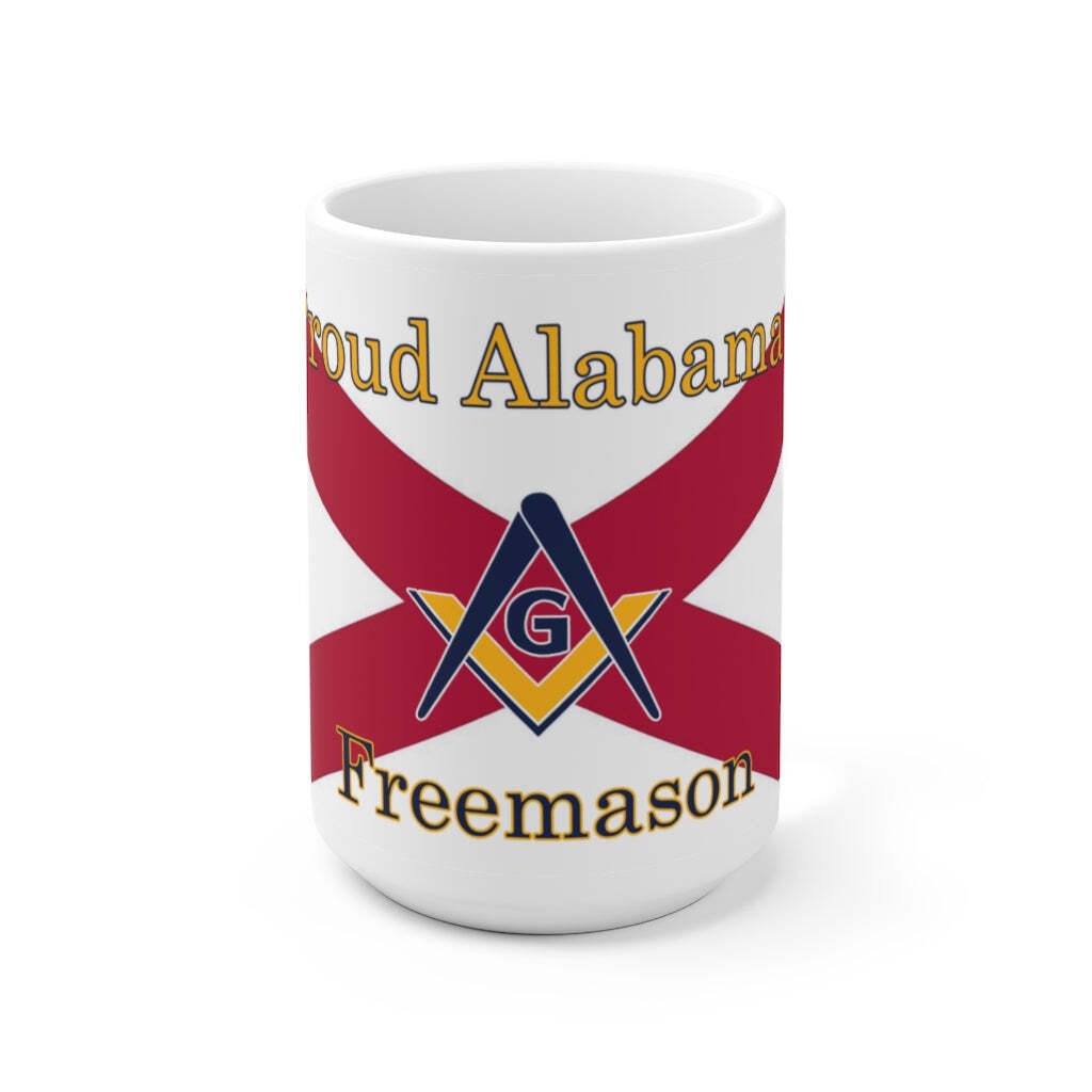 Alabama Masonic Ceramic Mug 15oz For The Proud Freemason