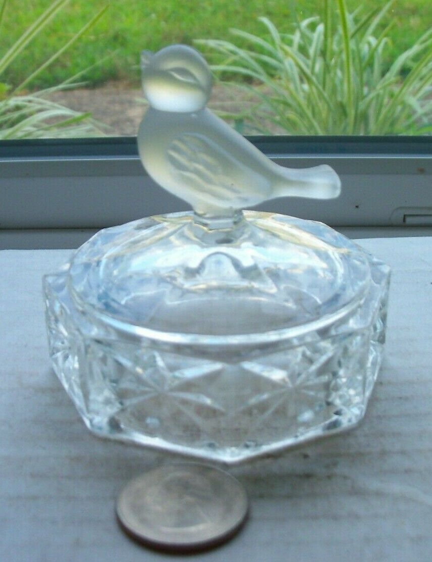 Vintage Glass Stopper With Frosted Duck