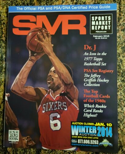 Smr Sports Market Report Psa/dna Guide Feb 2015 Julius Erving Dr. J Cover Mint