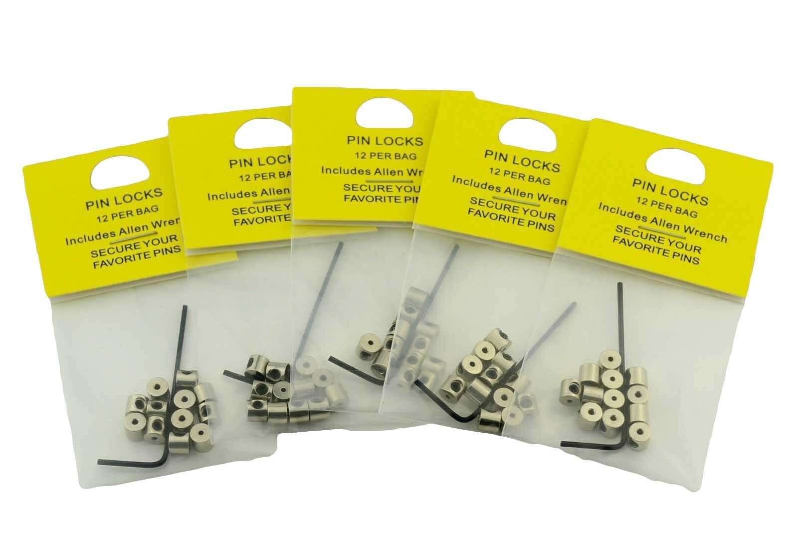 60 Pieces Pin Keepers Pin Backs Locks Locking Pin Backs Allen Wrench Usa 5mm