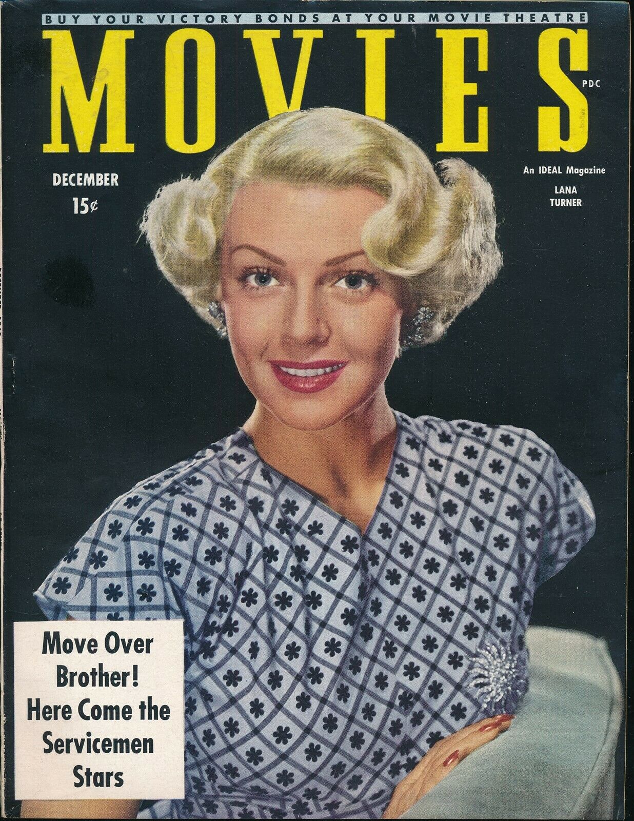 Lana Turner Photo Cover Of December 1945 Movies Fan Magazine Vg+