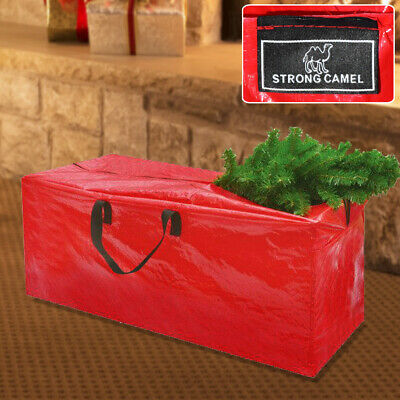 Heavy Duty Large Christmas Tree Storage Carry Bag Clean Up Holiday Red 5 To 9ft
