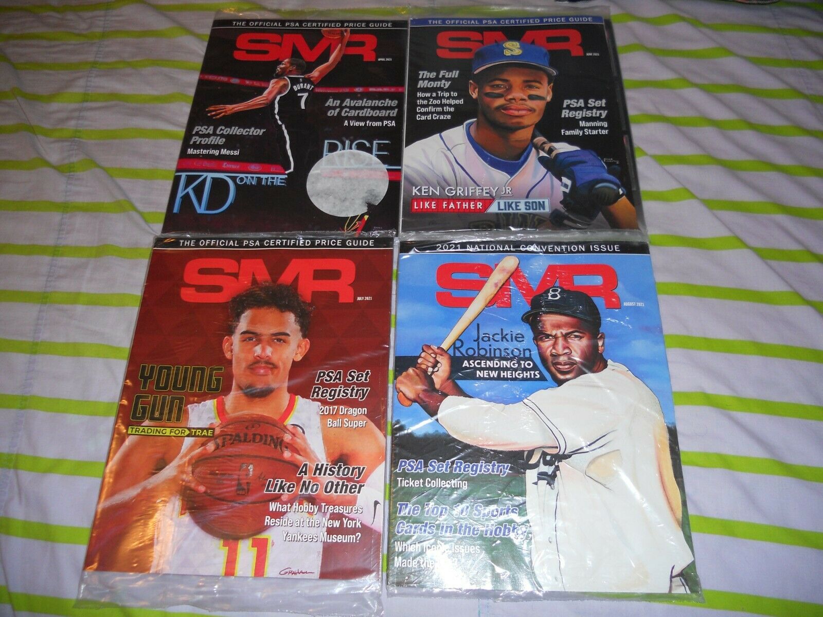 Smr Magazine August  2021 Jackie Robinson = Official Psa  Price Guide Lot Sealed